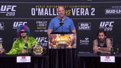 UFC 299 пресс-конференция и битва взглядов