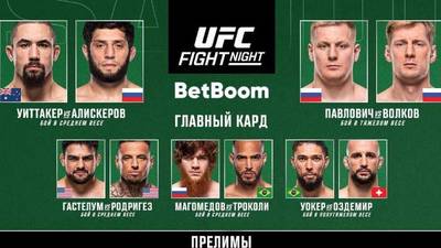 Результаты UFC on ABC 6: Роберт Уиттакер - Икрам Алискеров