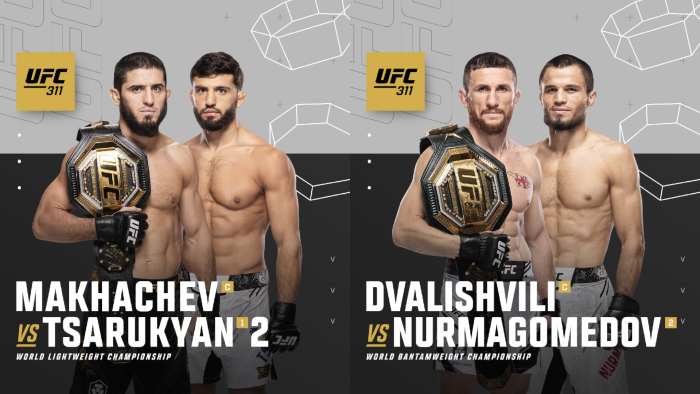 На UFC 311 анонсировали титульные защиты для Махачева и Двалишвили